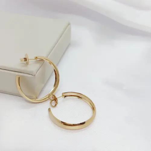ARGOLA MEL P BANHADA A OURO 18K