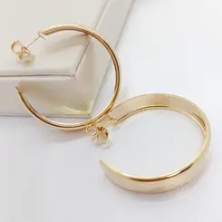 ARGOLA MEL G BANHADA A OURO 18K