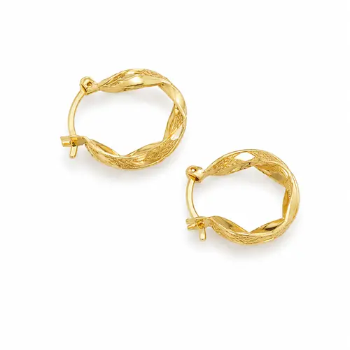 ARGOLA BORD BANHADA A OURO 18K