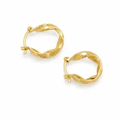 ARGOLA BORD BANHADA A OURO 18K