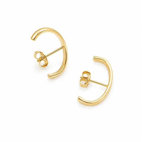 ARGOLA M.LUA BANHADA A OURO 18K