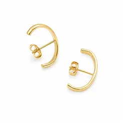ARGOLA M.LUA BANHADA A OURO 18K
