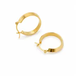 ARGOLA LISA BANHADA A OURO 18K