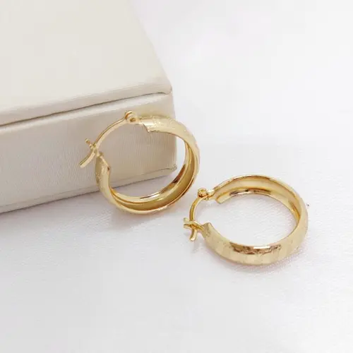 ARGOLA ALICE BANHADA A OURO 18K