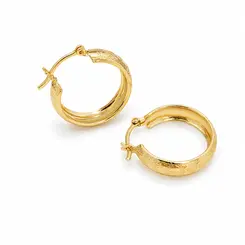 ARGOLA ALICE BANHADA A OURO 18K