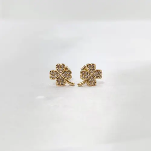 BRINCO TREVO BANHADO A OURO 18K