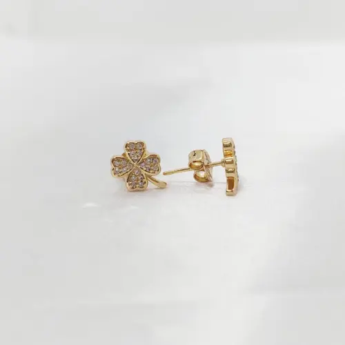 BRINCO TREVO BANHADO A OURO 18K