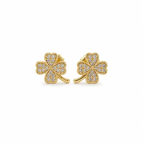 BRINCO TREVO BANHADO A OURO 18K