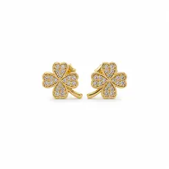 BRINCO TREVO BANHADO A OURO 18K