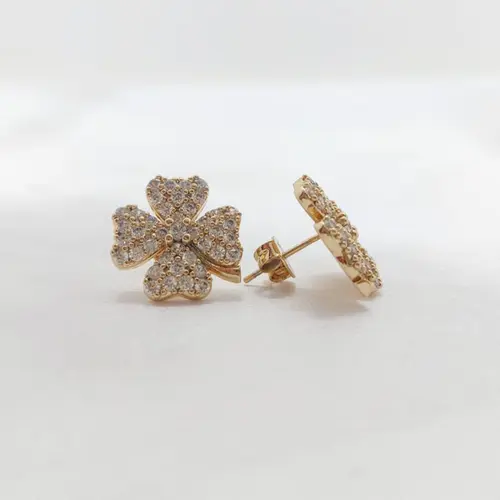 BRINCO TREVO LUNA BANHADO A OURO 18K