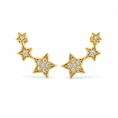 BRINCO ESTRELAS METEORO BANHADO A OURO 18K