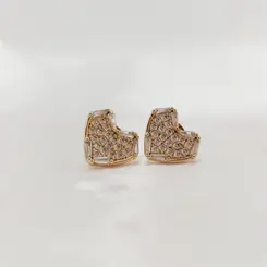 BRINCO CORAÇÃO LUMINI BANHADO A OURO 18K