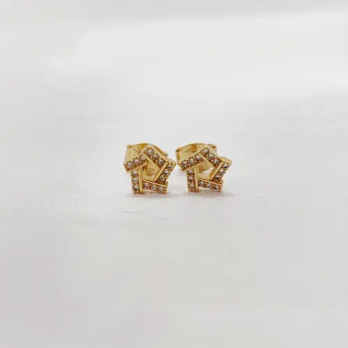 BRINCO ESTRELA LUMINAR BANHADO A OURO 18K