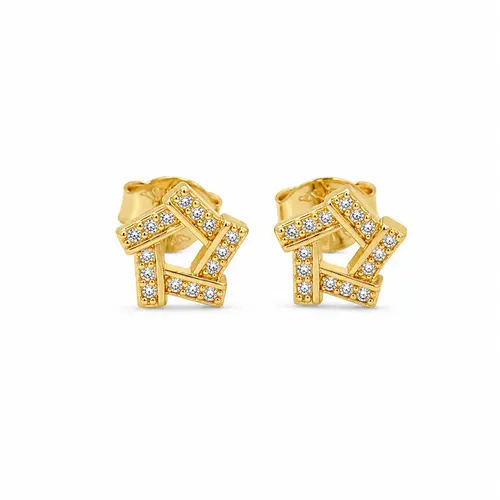 BRINCO ESTRELA LUMINAR BANHADO A OURO 18K