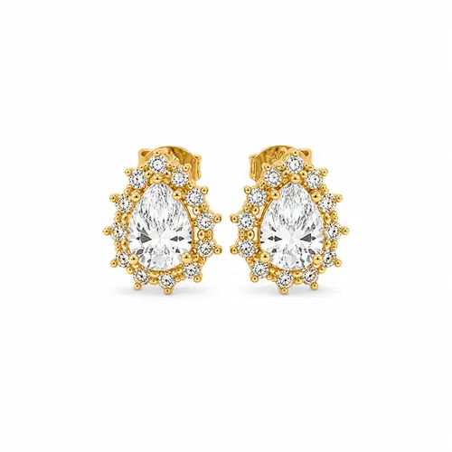 BRINCO GOTA CRAVEJADA BANHADA A OURO 18K