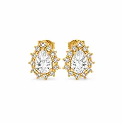 BRINCO GOTA CRAVEJADA BANHADA A OURO 18K