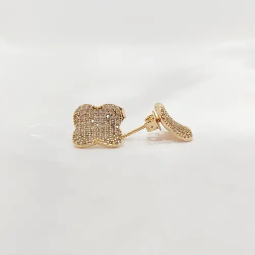 BRINCO TREVO ENCANTO BANHADO OURO 18K