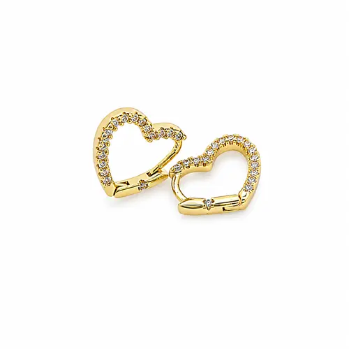 ARGOLA CORAÇÃO P BANHADA OURO 18K