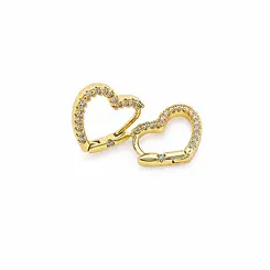 ARGOLA CORAÇÃO P BANHADA OURO 18K