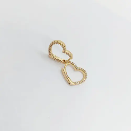 ARGOLA CORAÇÃO FIORELLA BANHADO A OURO 18K