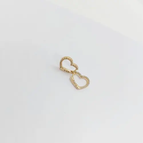 ARGOLA CORAÇÃO FIORELLA BANHADO A OURO 18K