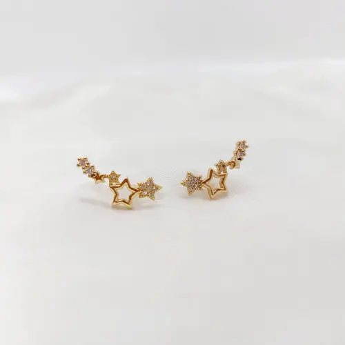 BRINCO ESTRELA CADENTE BANHADA A OURO 18K