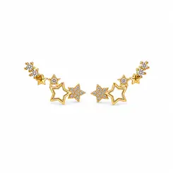 BRINCO ESTRELA CADENTE BANHADA A OURO 18K