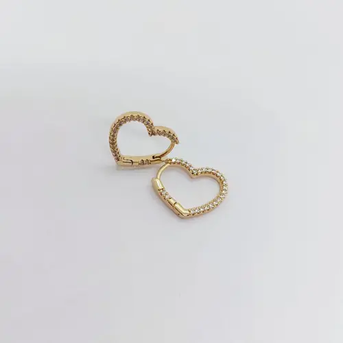 ARGOLA CORAÇÃO LUMIERE G BANHADO A OURO 18K