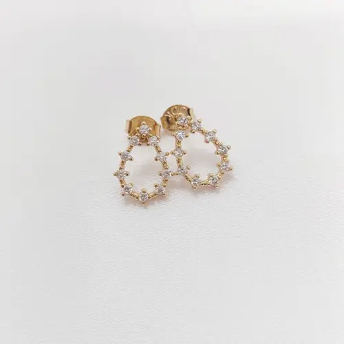 BRINCO GOTA CRAVEJADA A OURO 18K