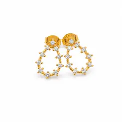 BRINCO GOTA CRAVEJADA A OURO 18K