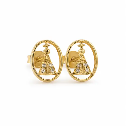 BRINCO N.SENHORA BANHADA A OURO 18K