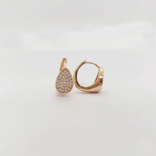 ARGOLA GOTA BANHADO A OURO 18K