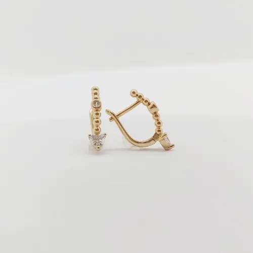 ARGOLA MEGG BANHADA  A OURO 18K