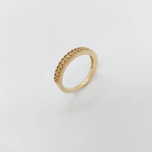 ANEL CELESTE BANHADO A OURO 18K