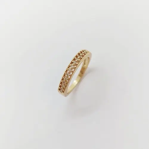 ANEL CELESTE BANHADO A OURO 18K