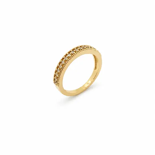 ANEL CELESTE BANHADO A OURO 18K