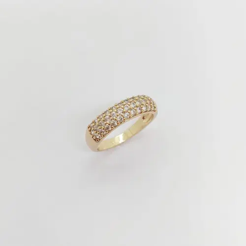 ANEL HALO GLAMOUR BANHADO A OURO 18K