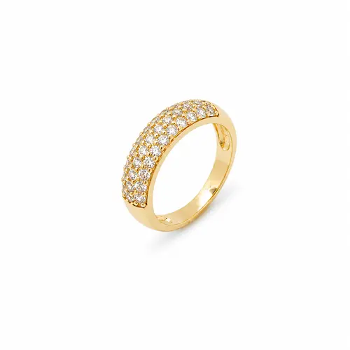 ANEL HALO GLAMOUR BANHADO A OURO 18K