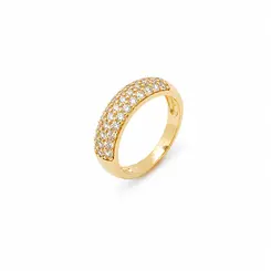 ANEL HALO GLAMOUR BANHADO A OURO 18K