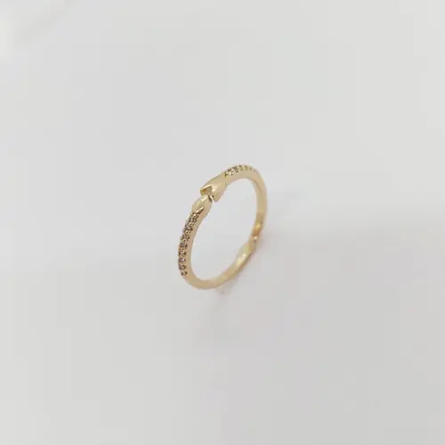 ANEL NAVETE IMPERIAL BANHADO A OURO 18K