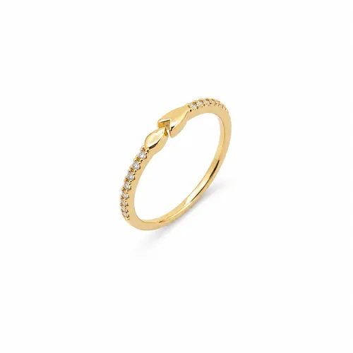 ANEL NAVETE IMPERIAL BANHADO A OURO 18K