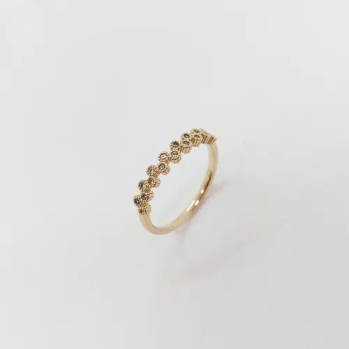 ANEL FLORATTA BANHADO A OURO 18K