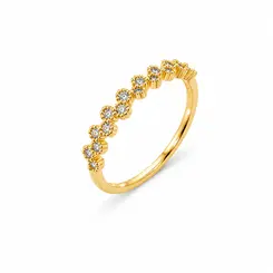 ANEL FLORATTA BANHADO A OURO 18K