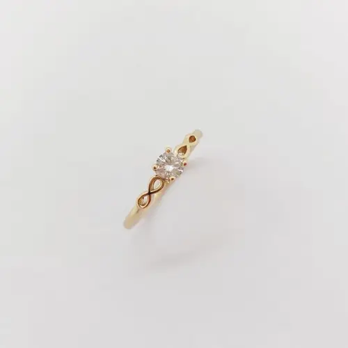 ANEL PONTO RADIANTE BANHADO A OURO 18K
