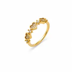 ANEL PAIXÃO ENCANTADA BANHADO A OURO 18K