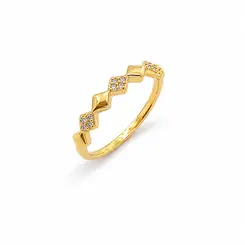 ANEL FLORENÇA BANHADO A OURO 18K