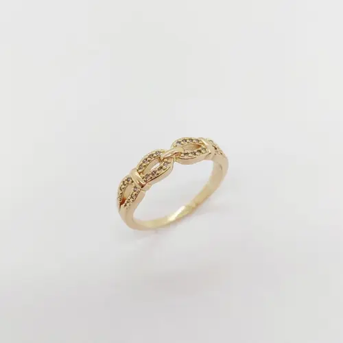 ANEL FLORENÇA BANHADO A OURO 18K