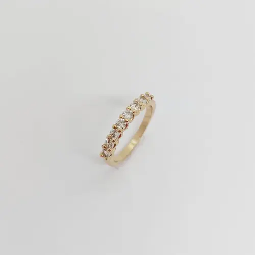 ANEL OPALINE LUXO BANHADO A OURO 18K