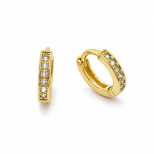 ARGOLA CRAVEJADA P BANHADA A OURO 18K