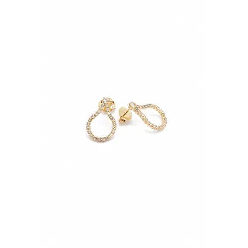 BRINCO GOTA CRAVEJADO BANHADO A OURO 18K